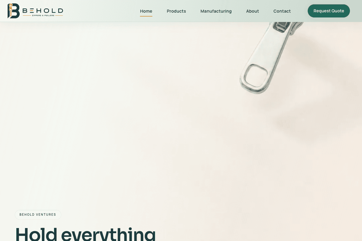 BeHold Ventures website preview